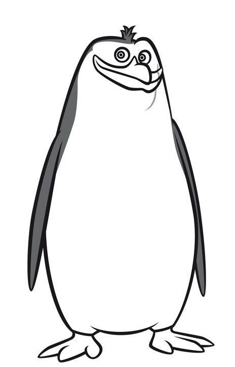 los pinguinos de madagascar para dibujar  imagui