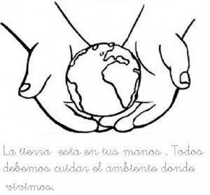 colorear dia de la tierra